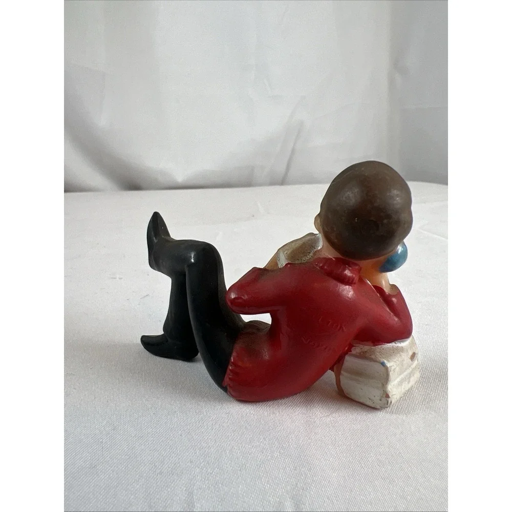 Vintage Wilton Cake Toppers 1950s Boy Talking On Phone Plastic Set 2